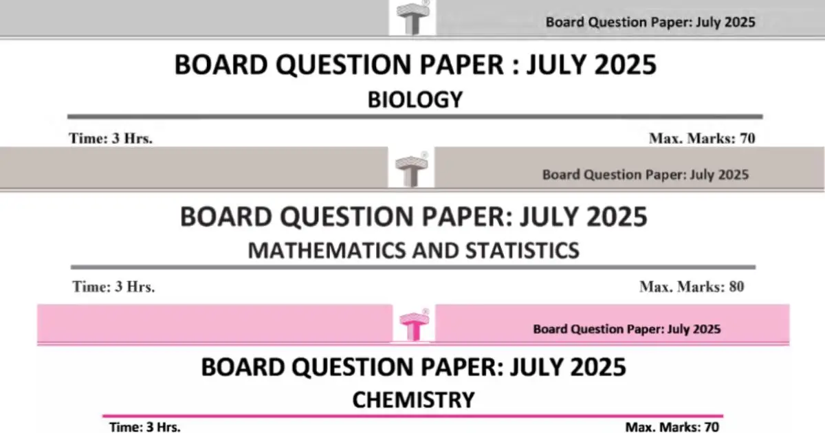 12th Maharashtra Board Exam Previous Year Question Papers